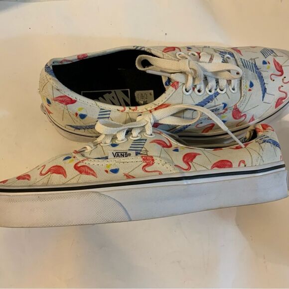Vans Pink Flamingos Beach Chair Retro Pool Summer Vibes Shoes MENS 6.5/ women 8 - Picture 6 of 13